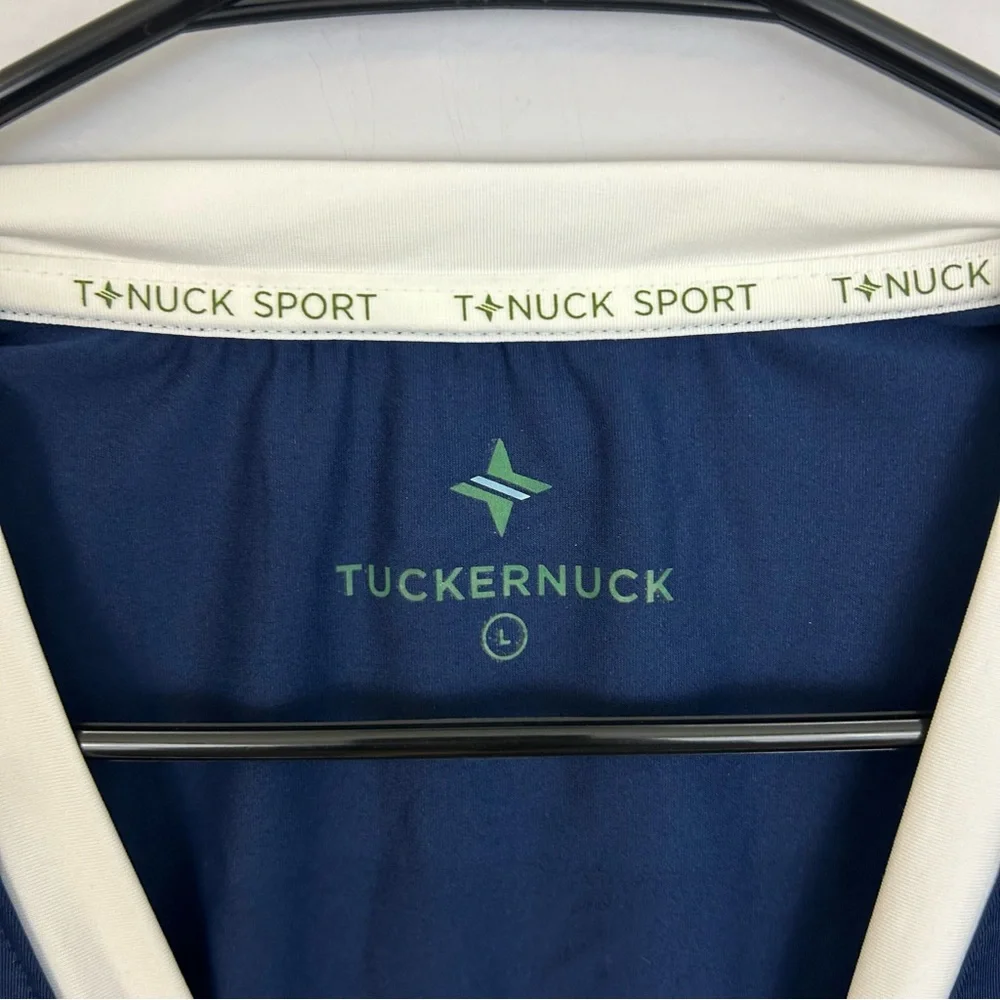 NWT Tuckernuck Sport Navy Blue Knotty Maya Tie Waist Top  Size Large - Picture 9 of 14